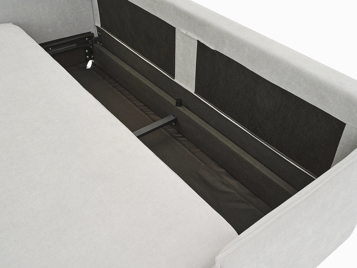 Sofa mit Schlaffunktion 3-Sitzer - Sitzfläche mit Memory Schaum - Stoff - Beige - SERABA