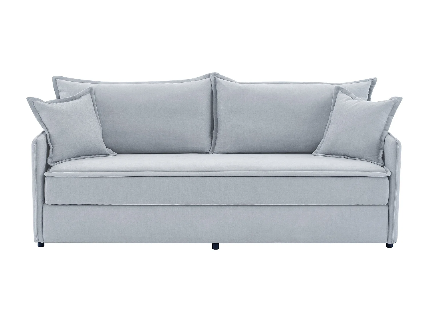 3-sits bäddsoffa i blått tyg med memoryskum i sitsen SERABA