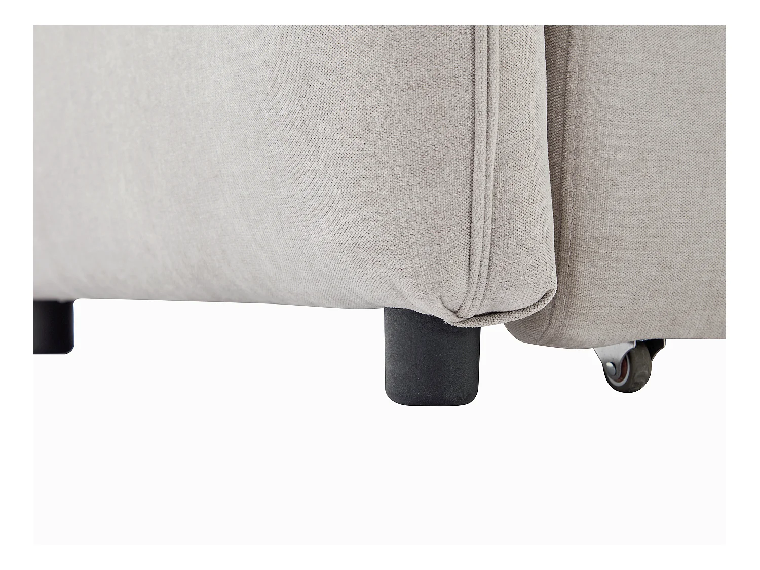 Divano letto 3 posti con seduta memory foam in Tessuto Beige - SITALA