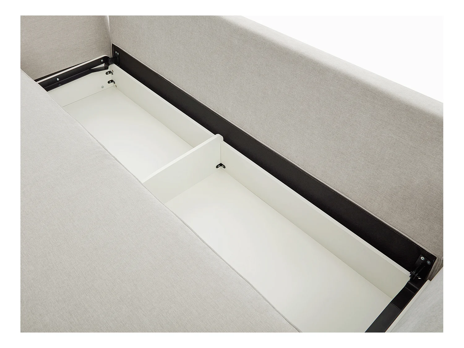 Divano letto 3 posti con seduta memory foam in Tessuto Beige - SITALA