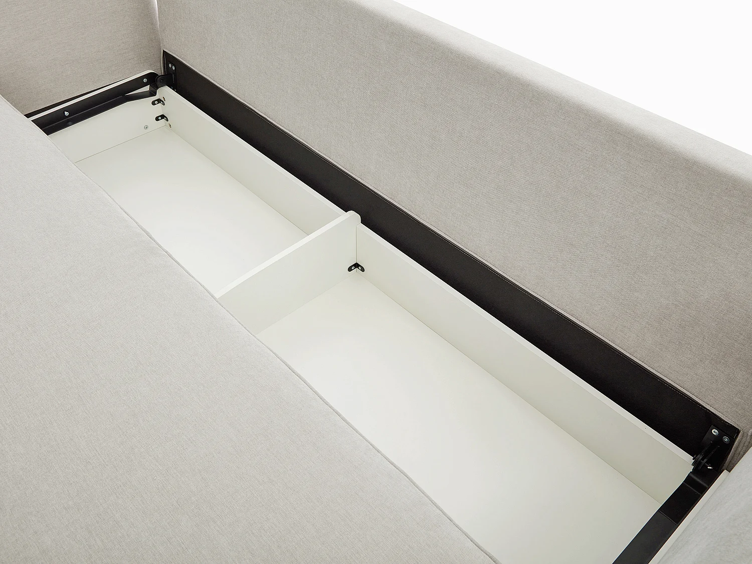 Sofa mit Schlaffunktion 3-Sitzer - Sitzfläche mit Memory Schaum - Stoff - Beige - SITALA