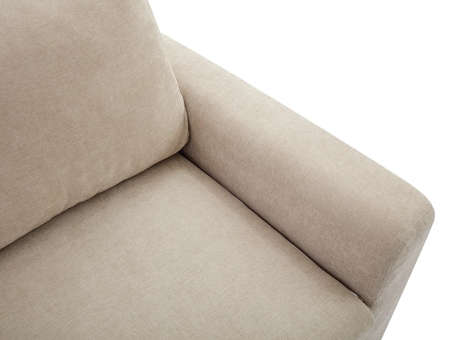 Canapé 3 places convertible en tissu beige avec assise à mémoire de forme ARCATA