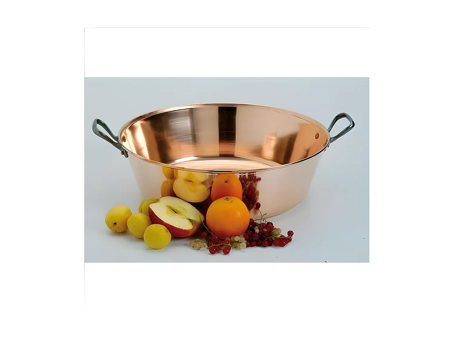 Bassine à confiture en cuivre lisse 40cm - 12L Nature et Saveurs