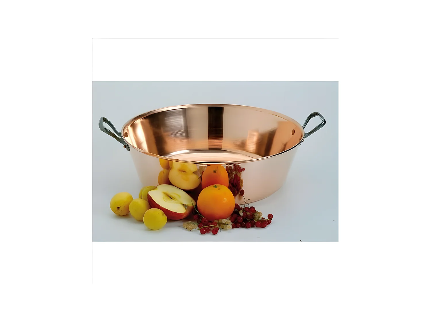 Bassine à confiture en cuivre lisse 40cm - 12L Nature et Saveurs