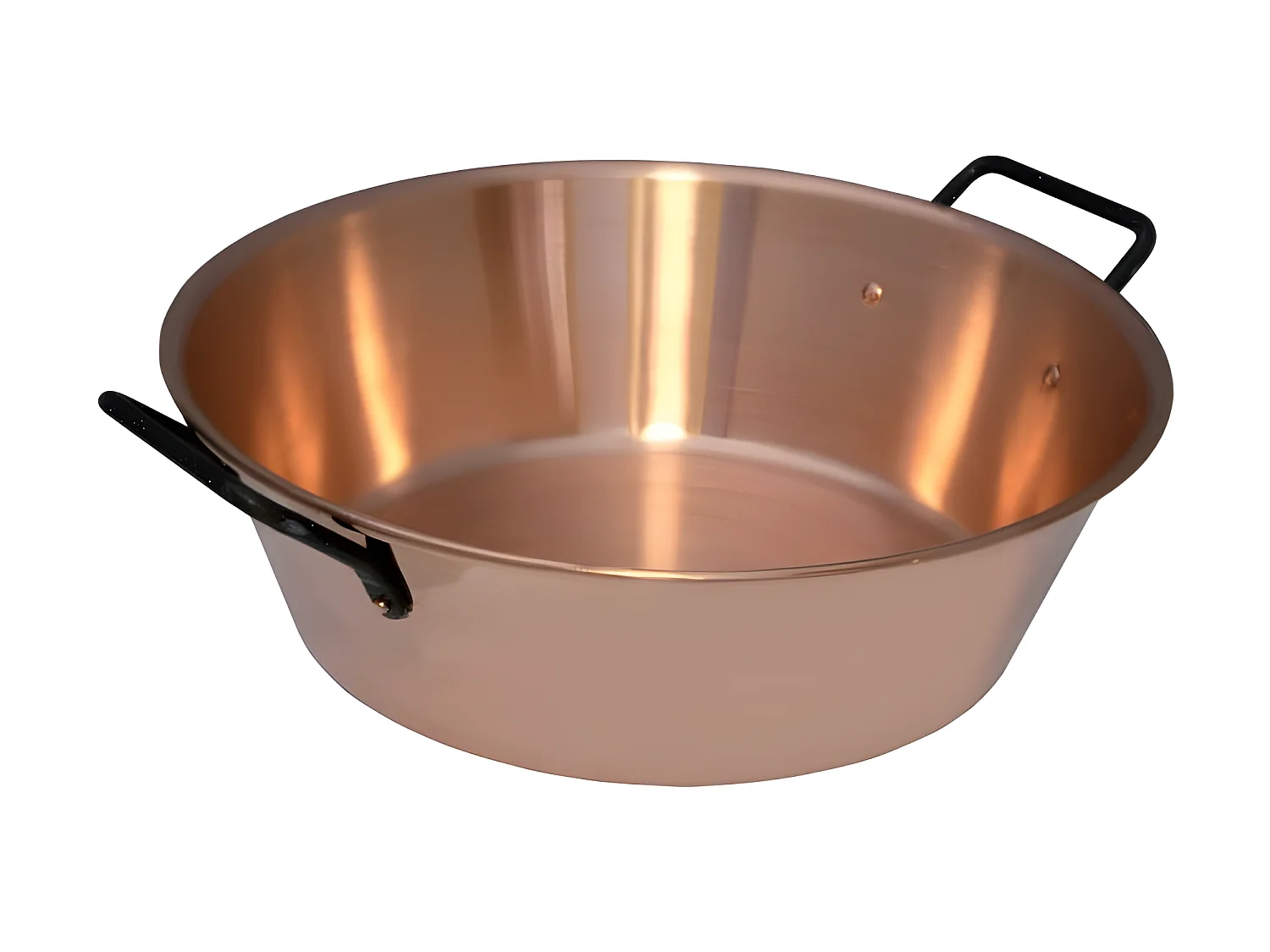 Bassine à confiture en cuivre lisse 40cm - 12L Nature et Saveurs