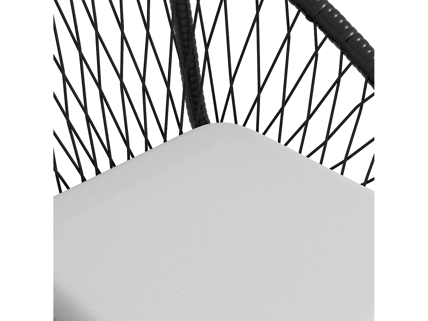 Ensemble salon de jardin 3 pièces 2 personnes avec coussins noir