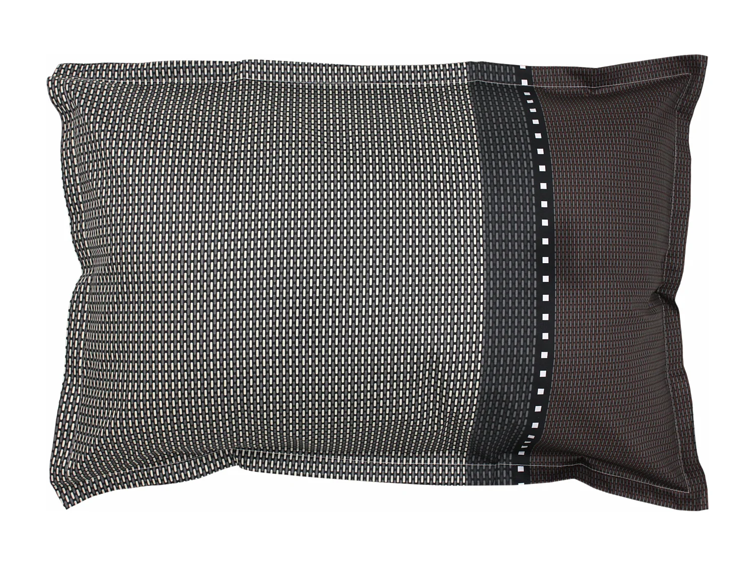 Parure de lit 280x240 cm 50x70 cm en satin de coton ENZO noir