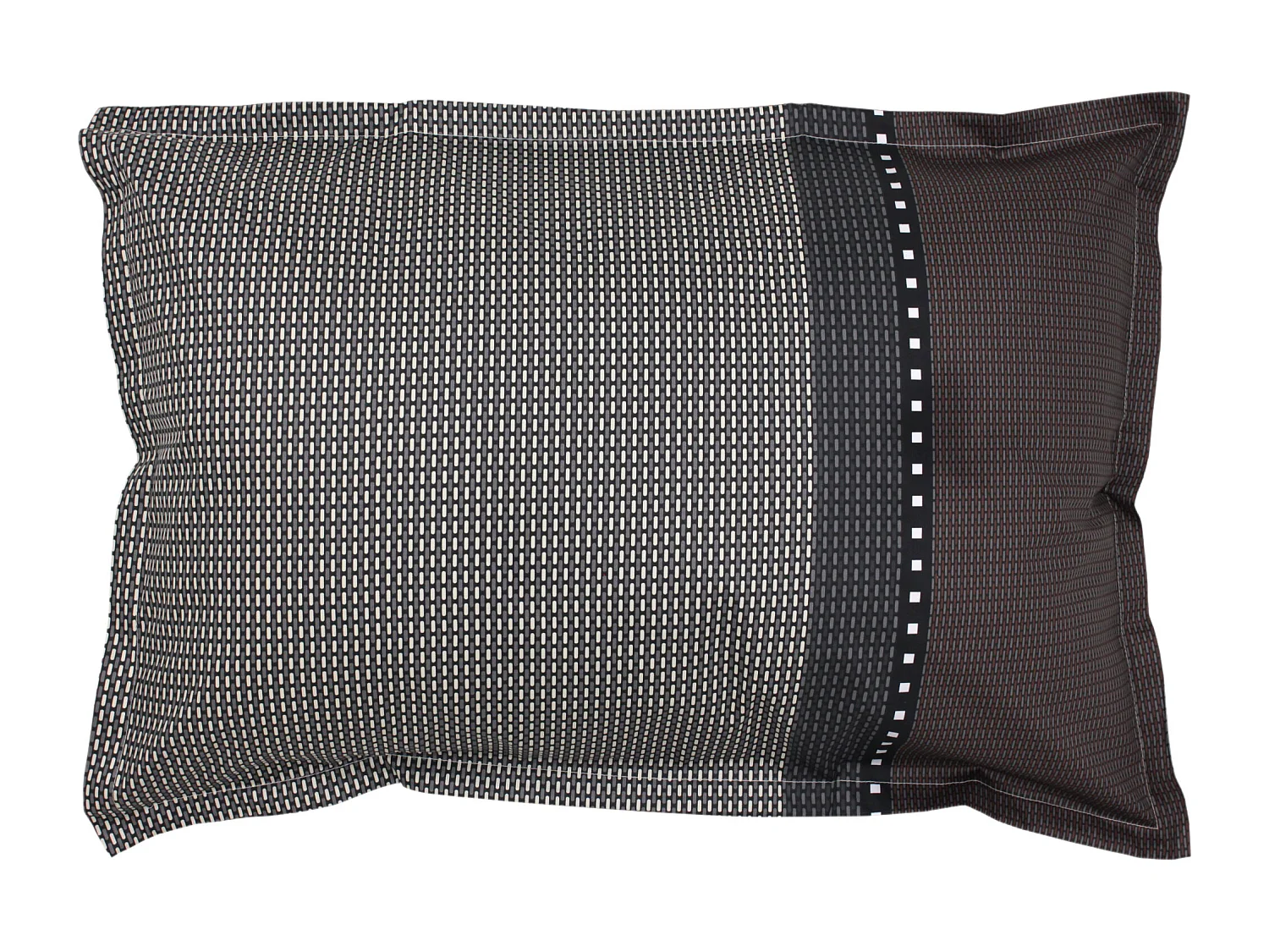 Parure de lit 280x240 cm 50x70 cm en satin de coton ENZO noir