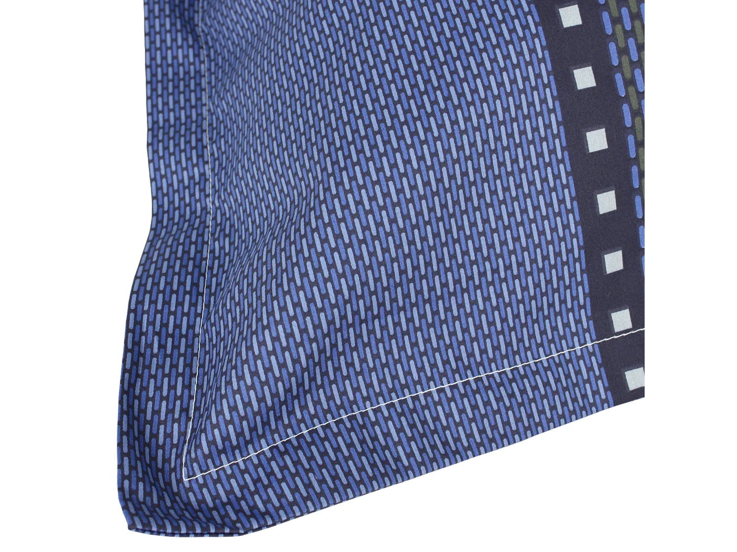 Parure de lit 280x240 cm 50x70 cm en satin de coton ENZO bleu