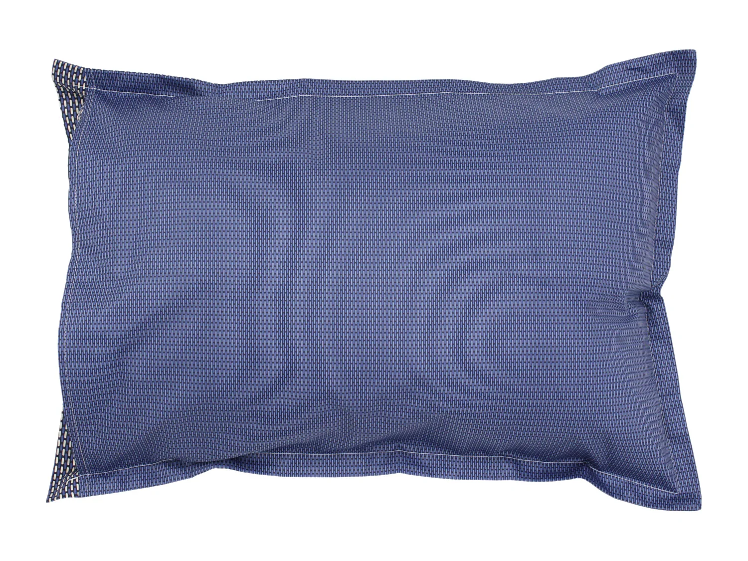 Parure de lit 140x200 cm 50x70 cm en satin de coton ENZO bleu