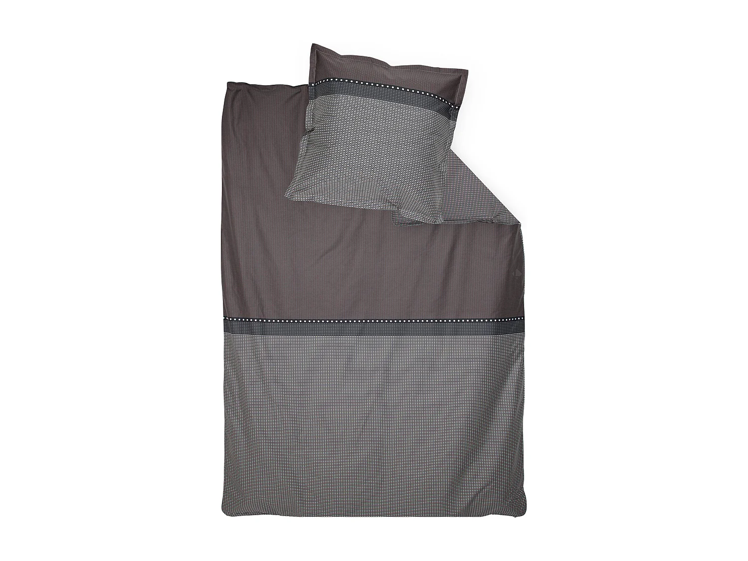 Parure de lit 140x200 cm 50x70 cm en satin de coton ENZO noir