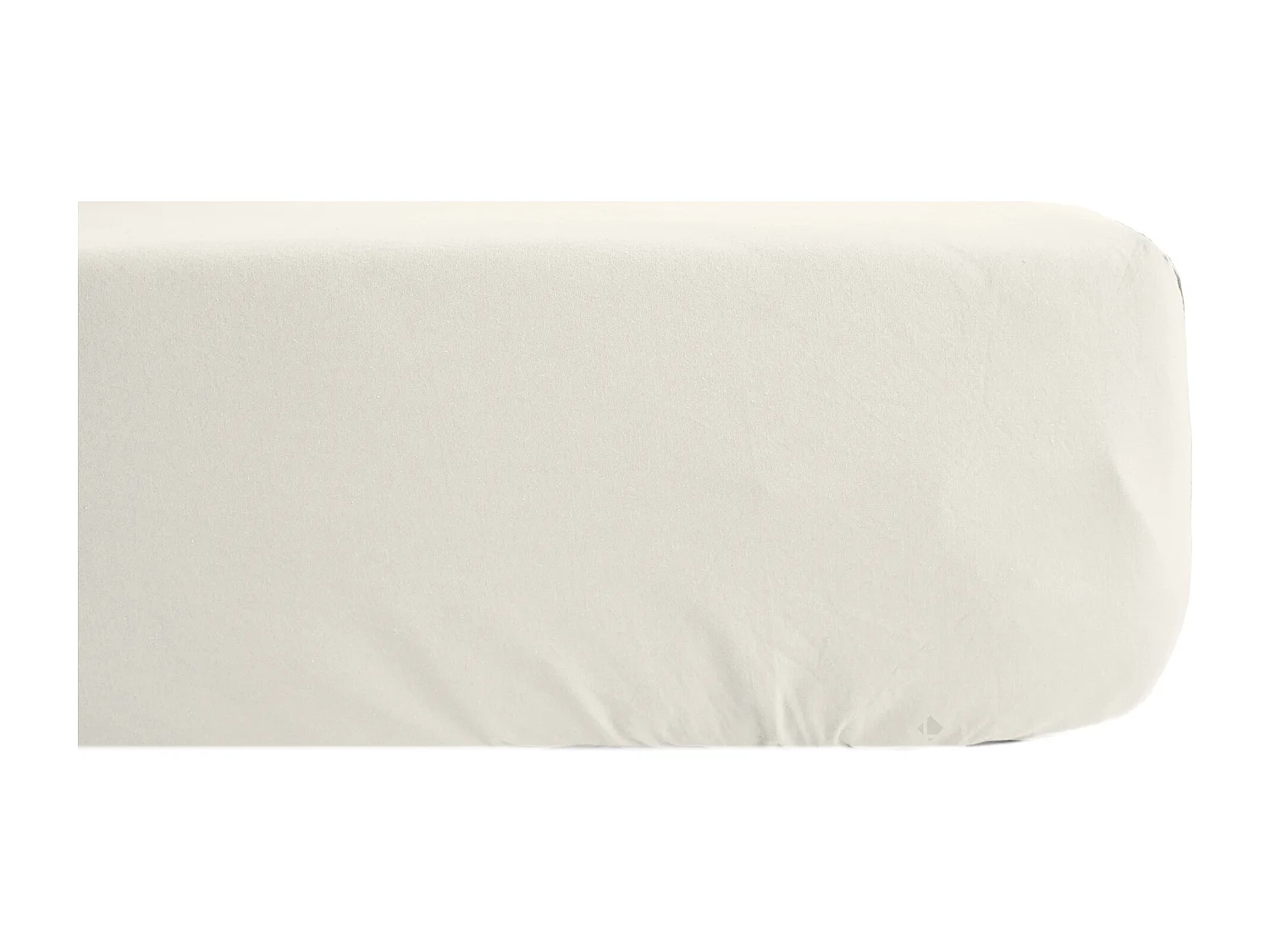 Drap housse uni 180x200 cm percale de coton MANOIR Ivoire bonnet 35