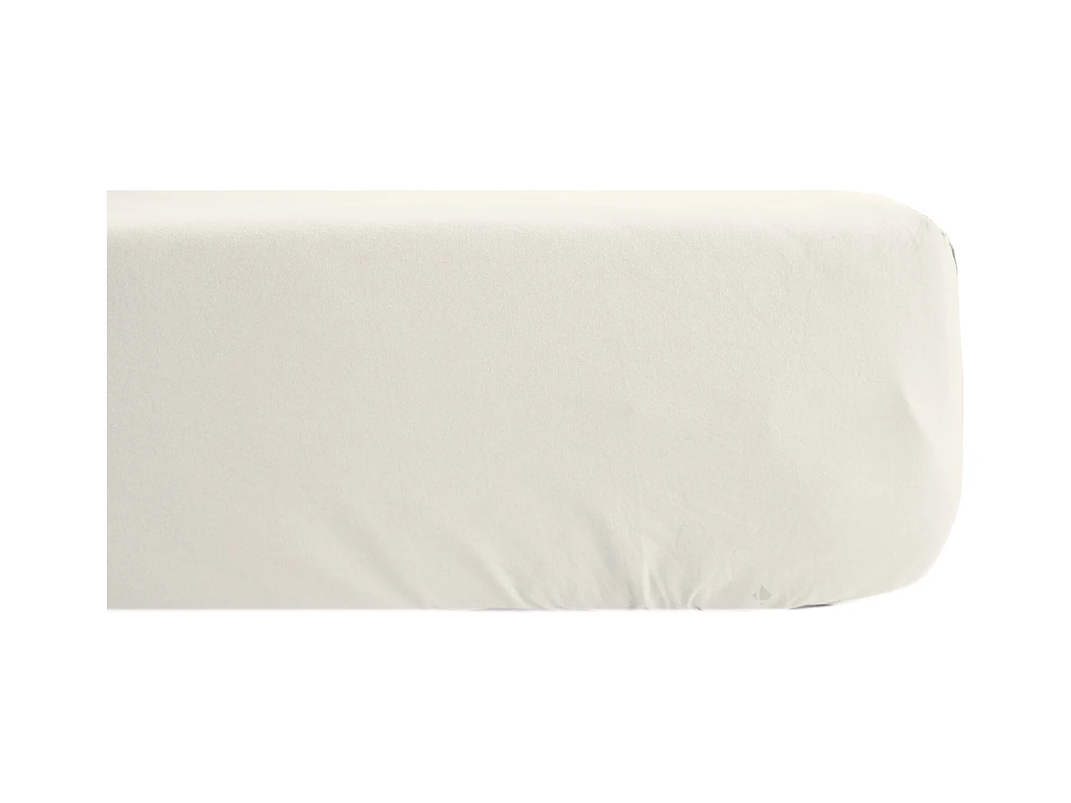 Drap housse uni 180x200 cm percale MANOIR Ivoire bonnet 35