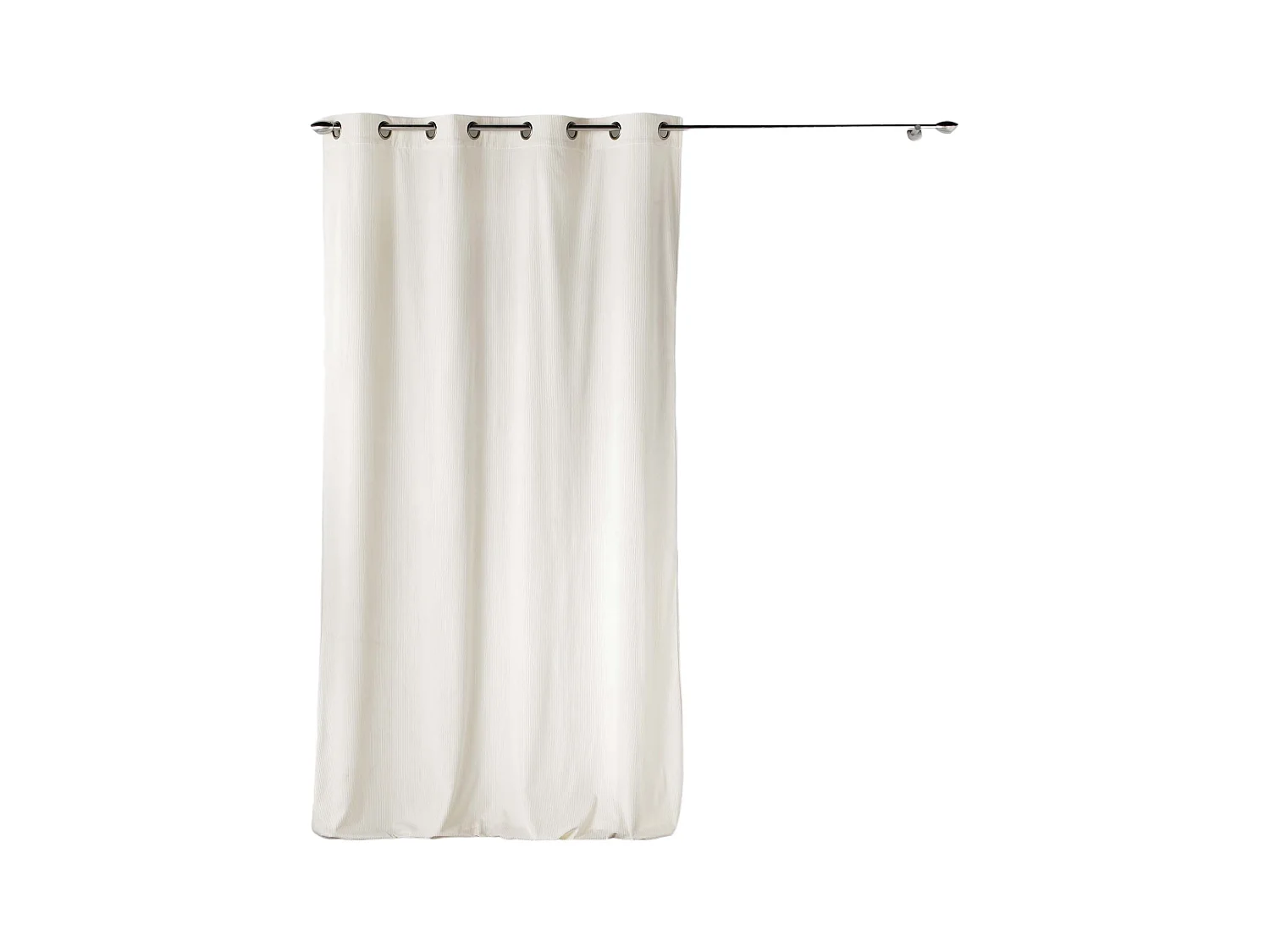 Rideau a oeillets velours 140 x 260 cm Cottele creme