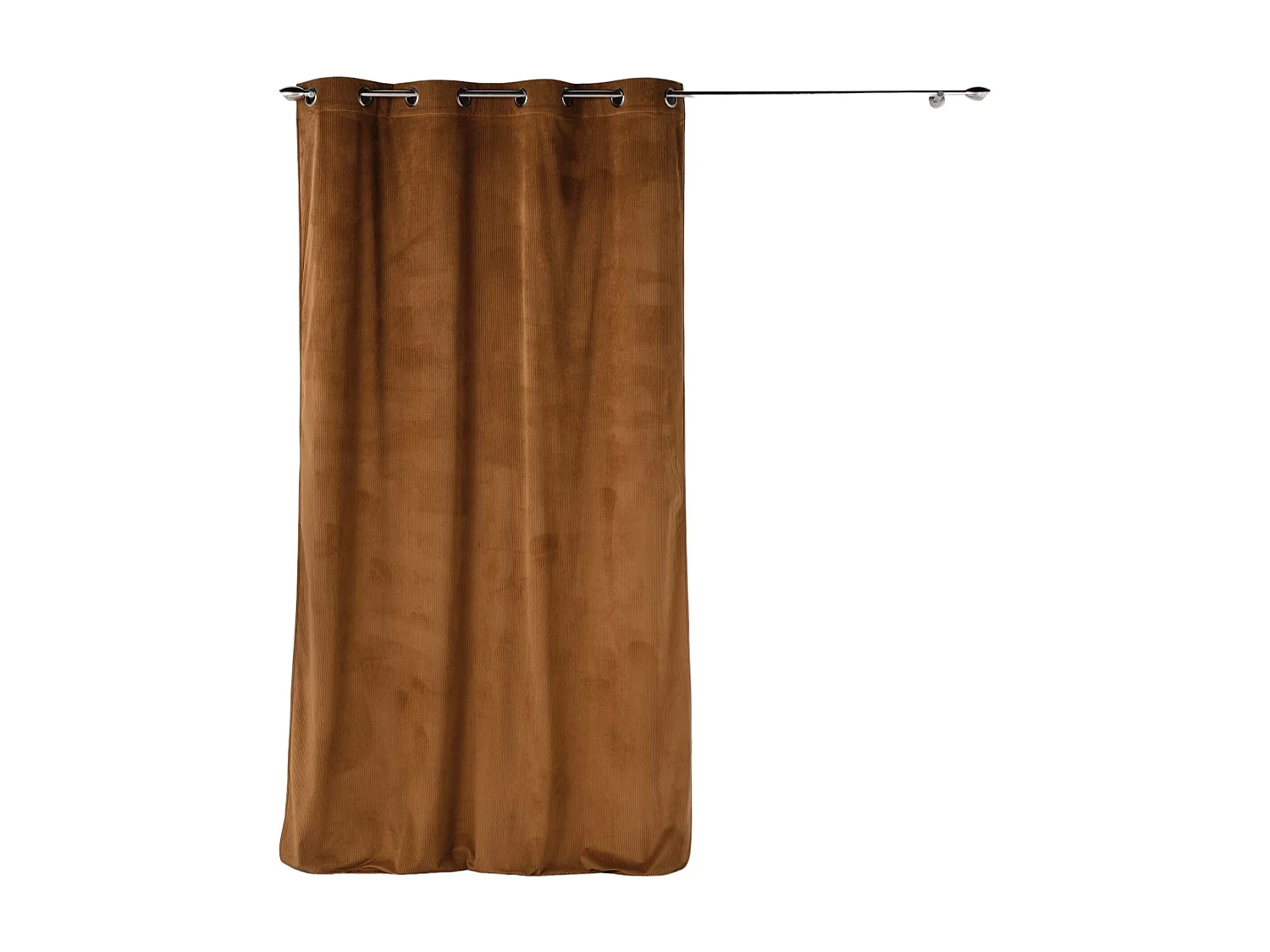 Rideau a oeillets velours 140 x 260 cm Cottele camel