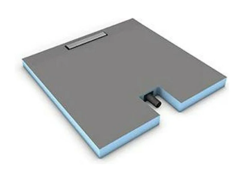 Wedi - Receveur à carreler Wedi Fundo Plano Linea avec barrette courte 120 x 90 cm