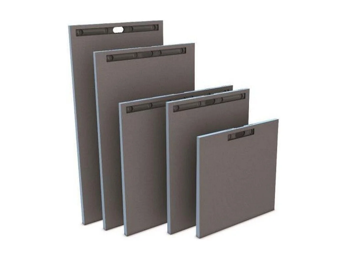 Receveur de douche à carreler 140 x 90 cm WEDI Fundo Riolito Neo + barrette de finition + bonde verticale + kit d'étanchéité