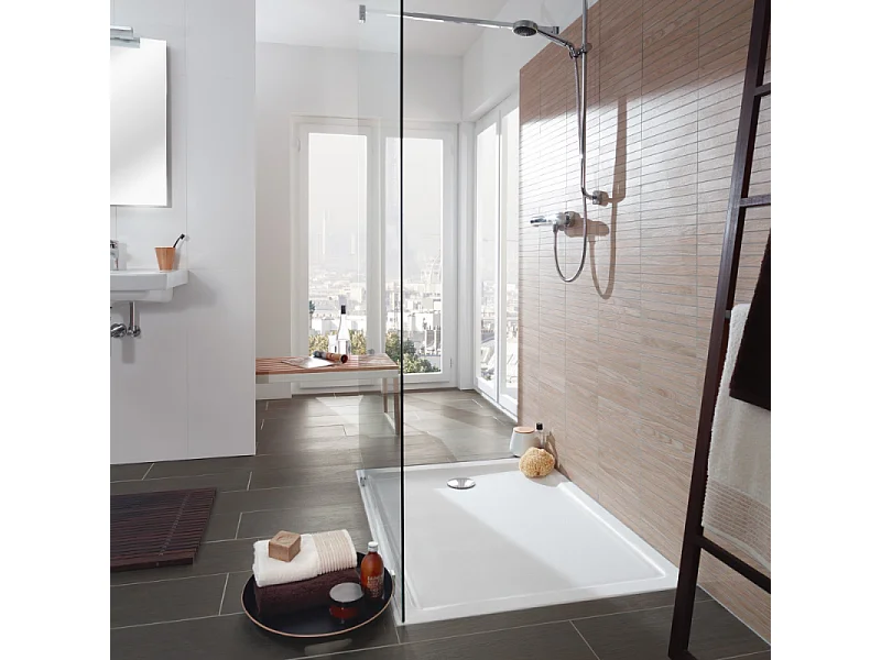 Receveur de douche antidérapant 100 x 80 VILLEROY ET BOCH O.Novo Plus céramique blanc