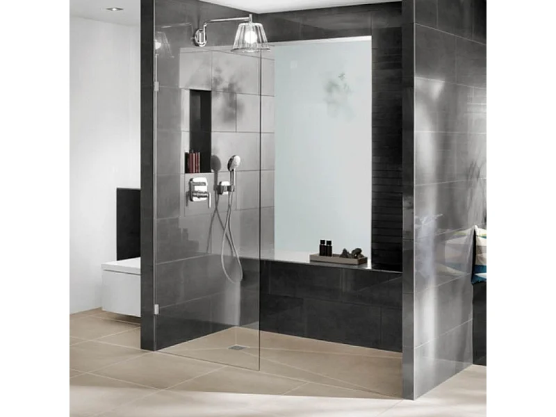 Receveur de douche à carreler 180 x 90 WEDI Fundo Primo rectangle écoulement excentré + bonde horizontale + kit d'étanchéité
