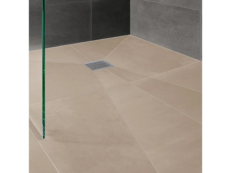 Receveur de douche à carreler 180 x 90 WEDI Fundo Primo rectangle écoulement excentré + bonde horizontale + kit d'étanchéité