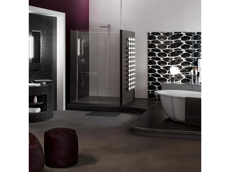 Receveur de douche à carreler 90 x 75 WEDI Fundo Primo rectangle écoulement centré + bonde verticale + kit d'étanchéité