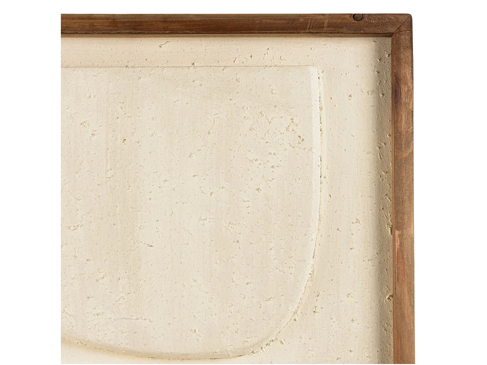 SANDY - Décoration murale 62x82cm formes en bois de Pin recyclé blanc