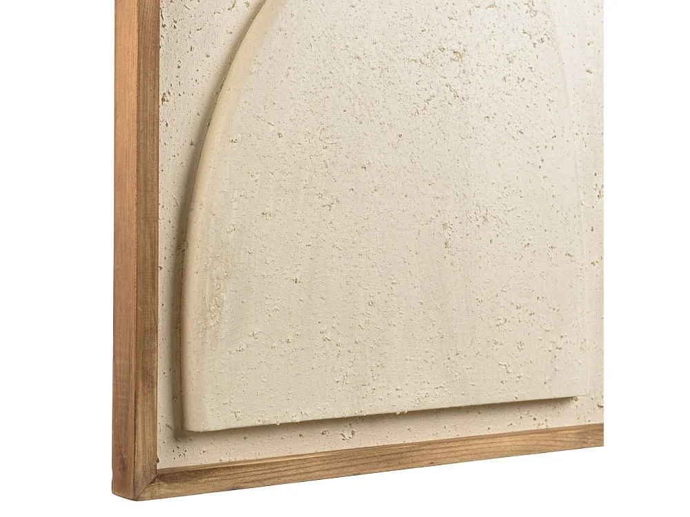 SANDY - Décoration murale 62x82cm formes en bois de Pin recyclé blanc