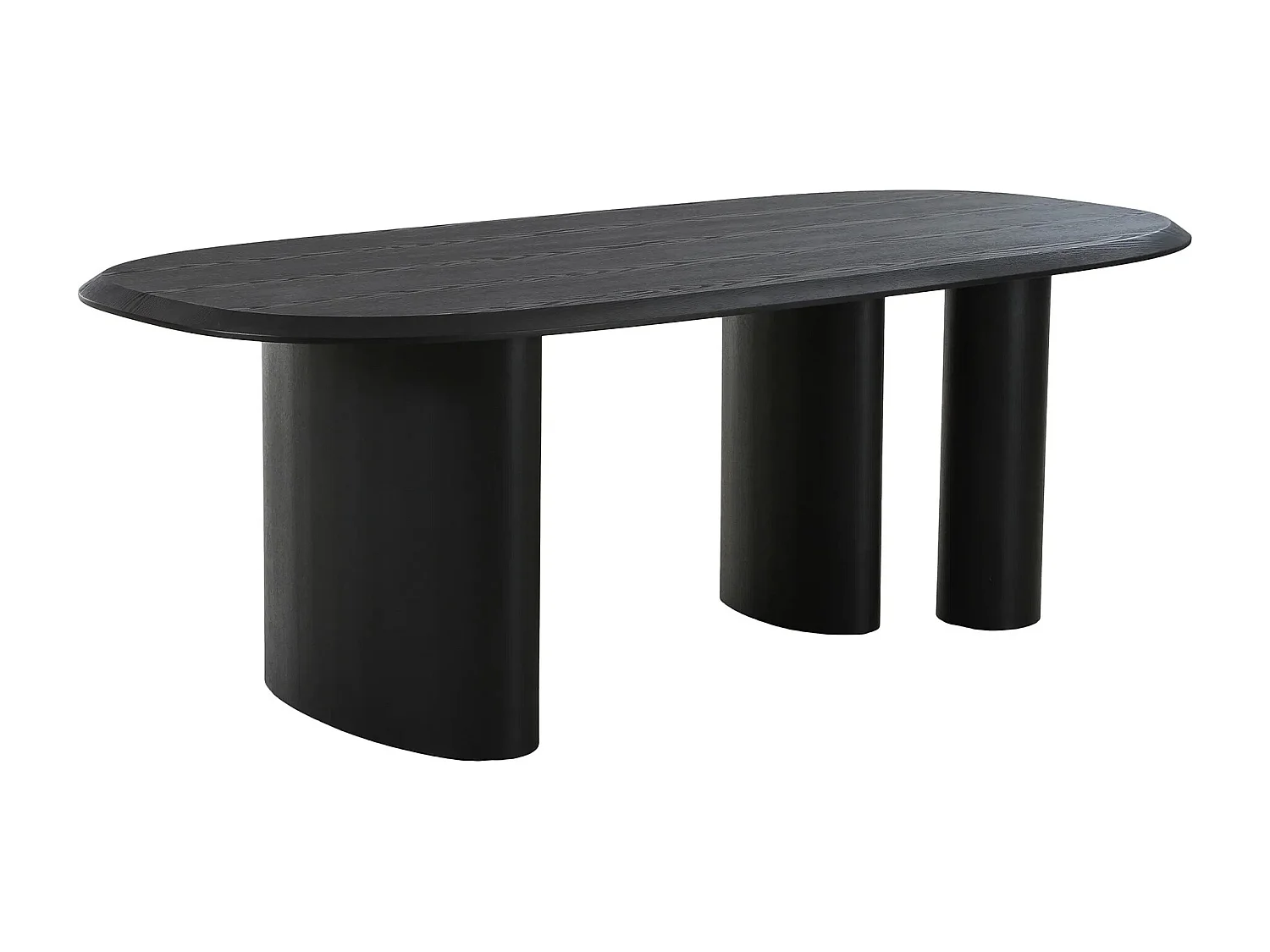 Table à manger bois de frêne noir TIRANO 220cm