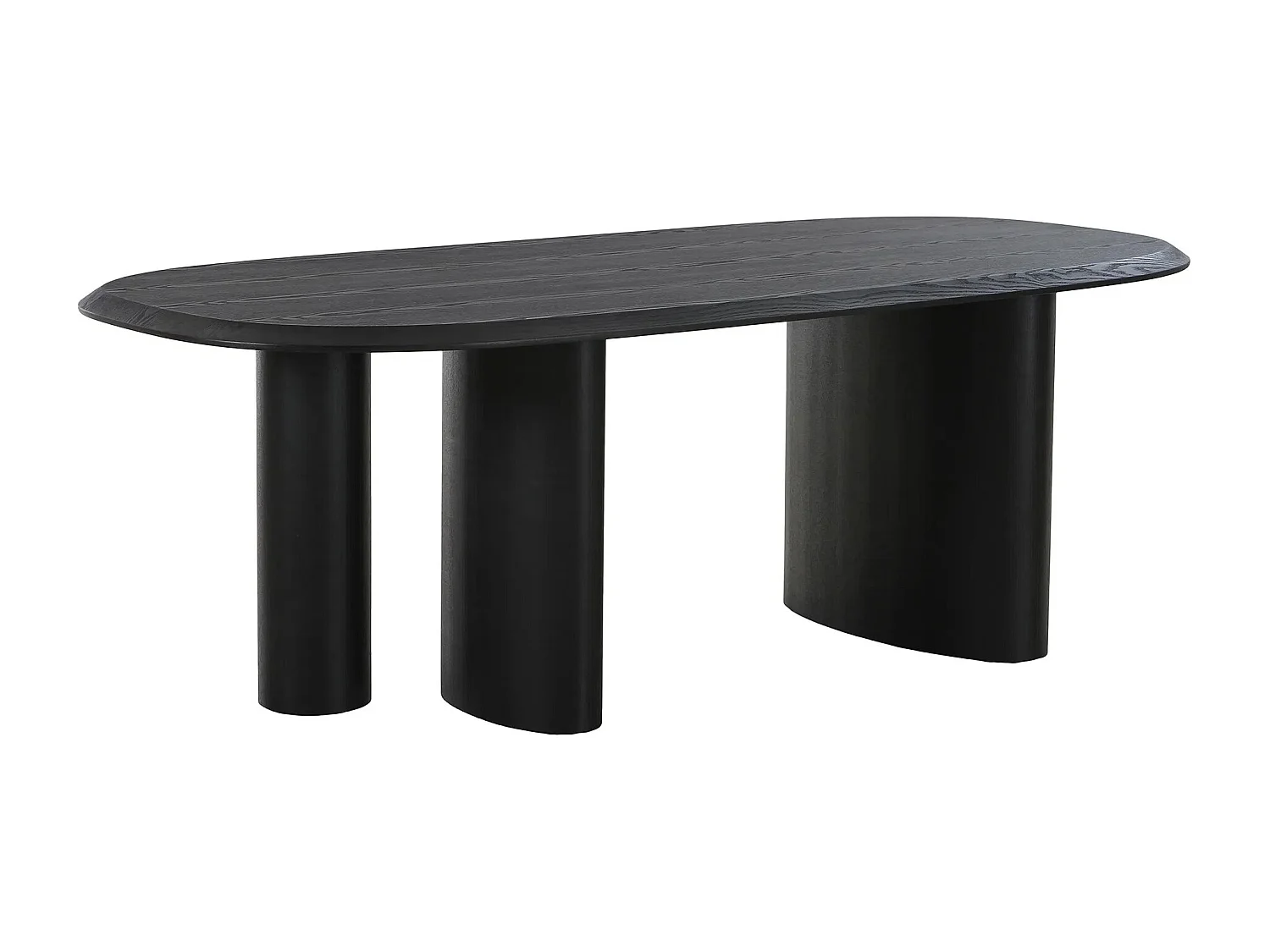 Table à manger bois de frêne noir TIRANO 220cm