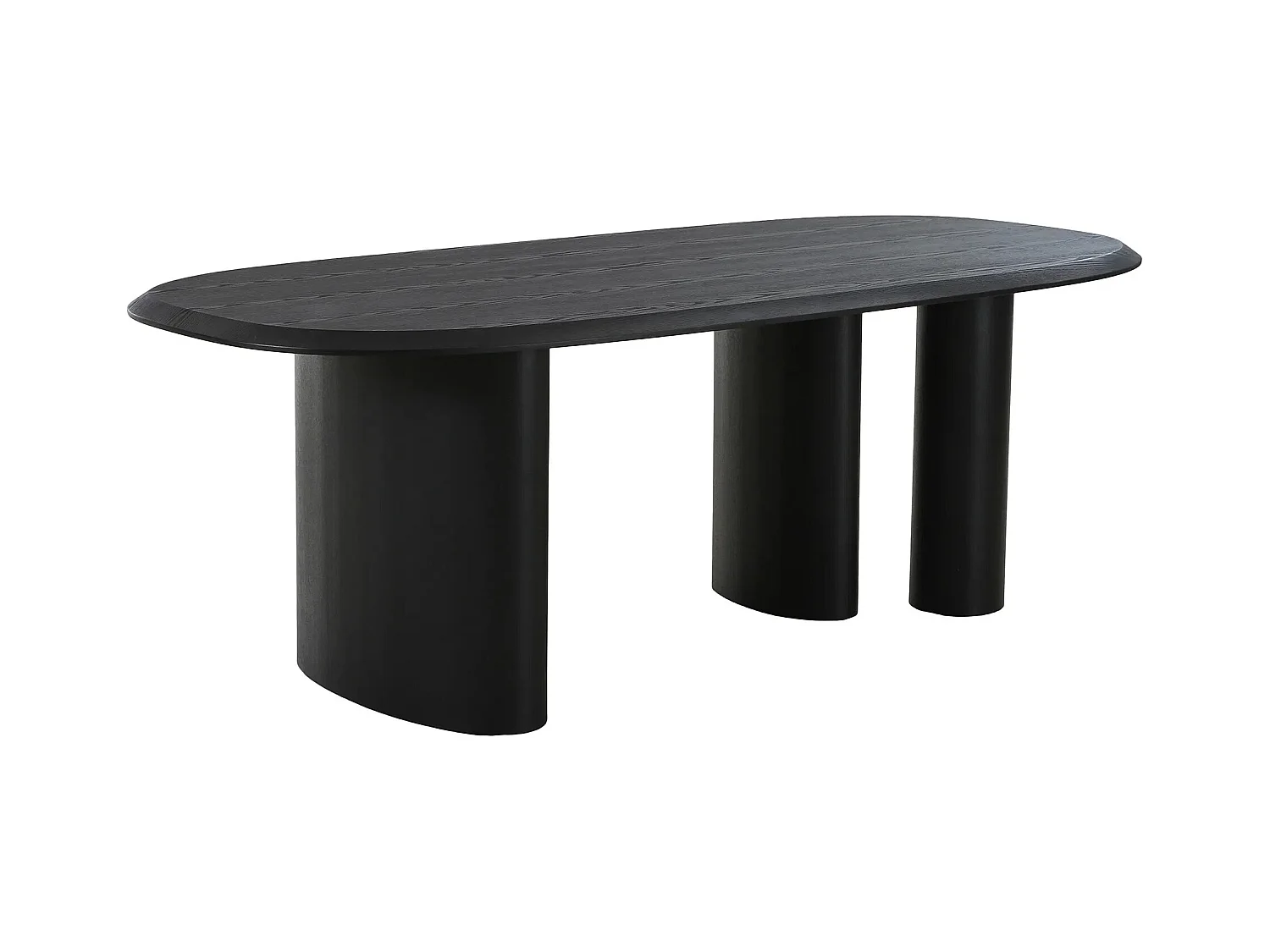 Table à manger bois de frêne noir TIRANO 220cm
