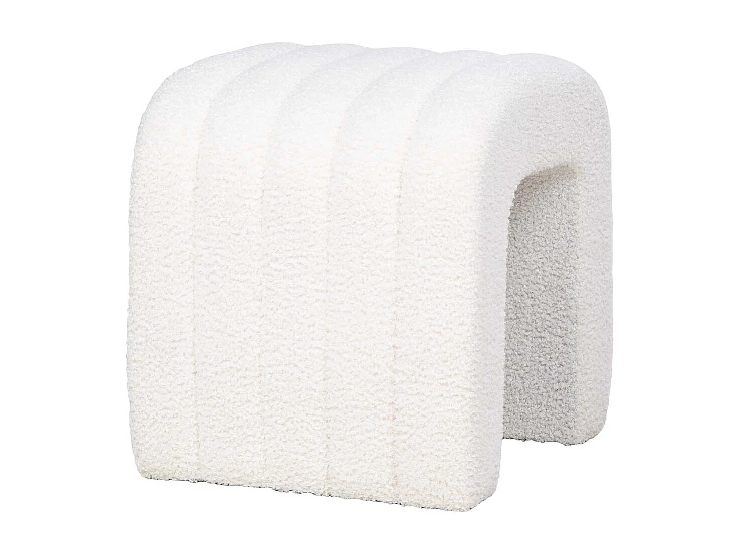 Poef Colma, Wit, 35x41x36,5 cm, Seven Design