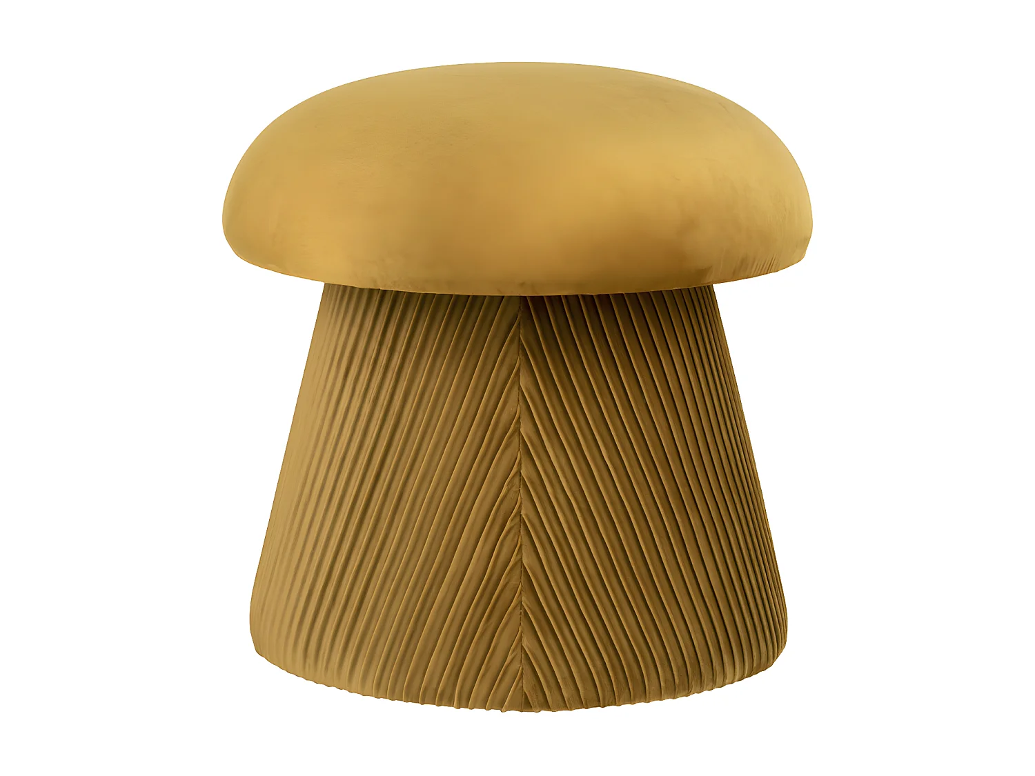 Hampton Pouf Velour Ø39cm ocker.