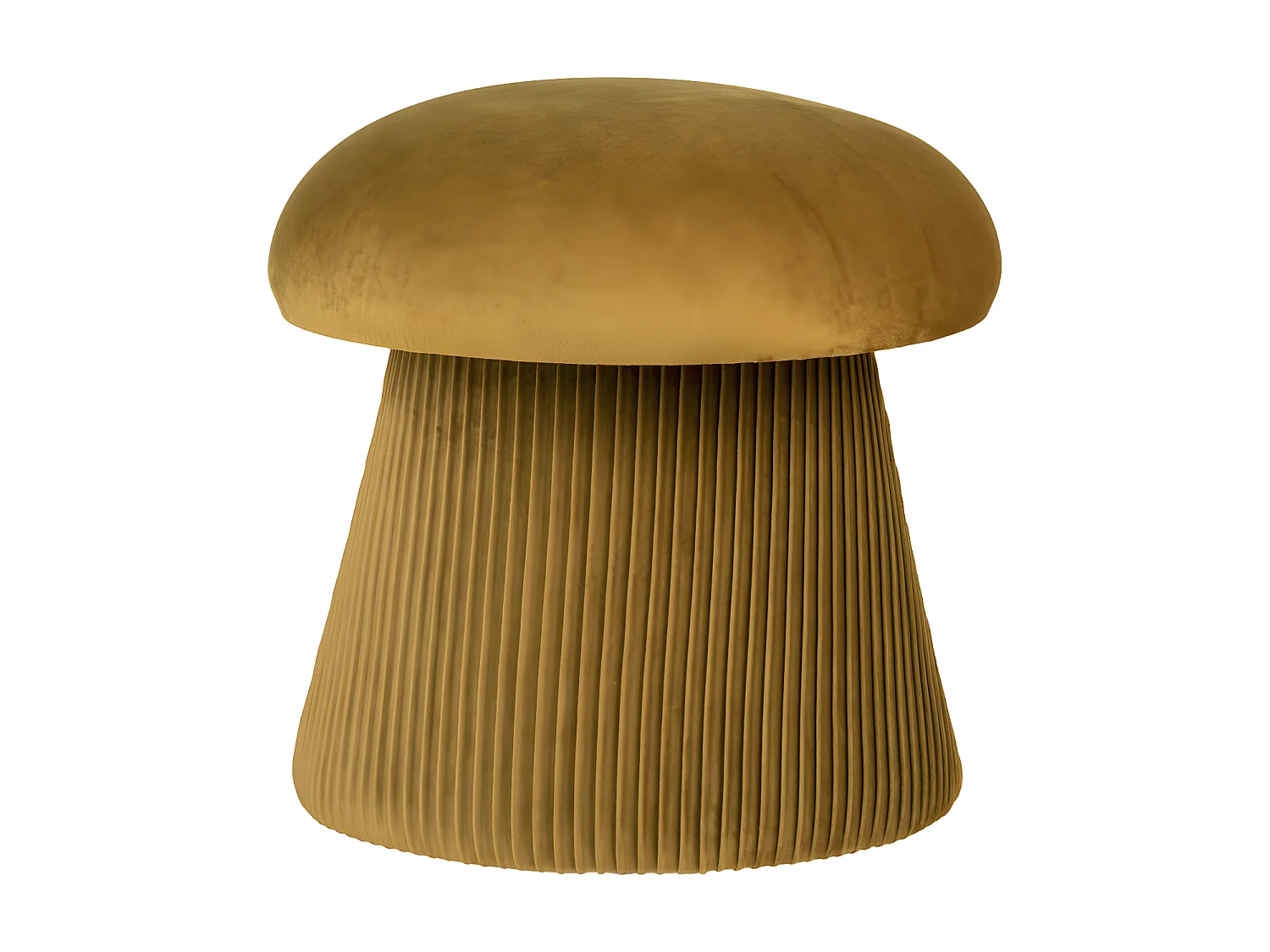 Hampton Pouf Velour Ø39cm ocker.