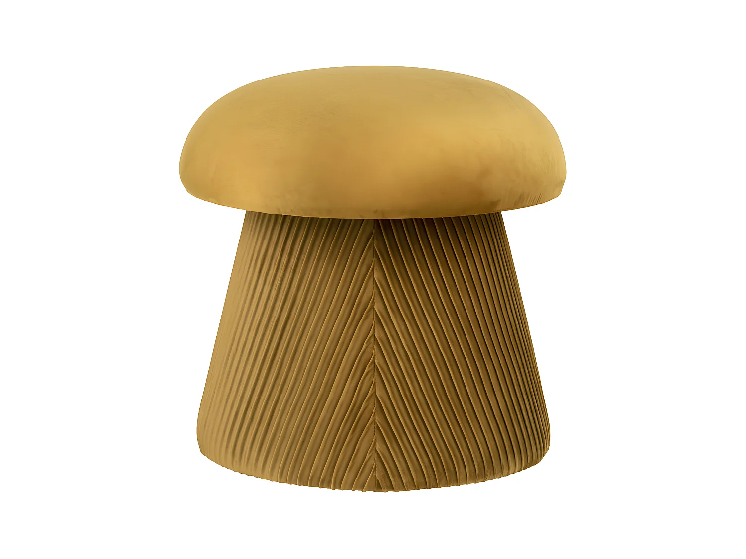 Hampton - Pouf champignon en velours ø39cm - Couleur : Ocre
