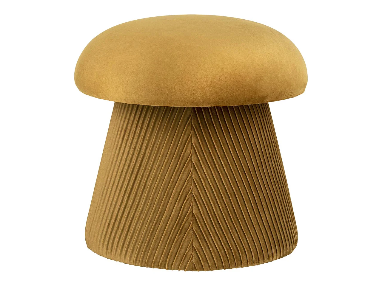 Pouf in velluto ocra Ø 41 x 39 cm