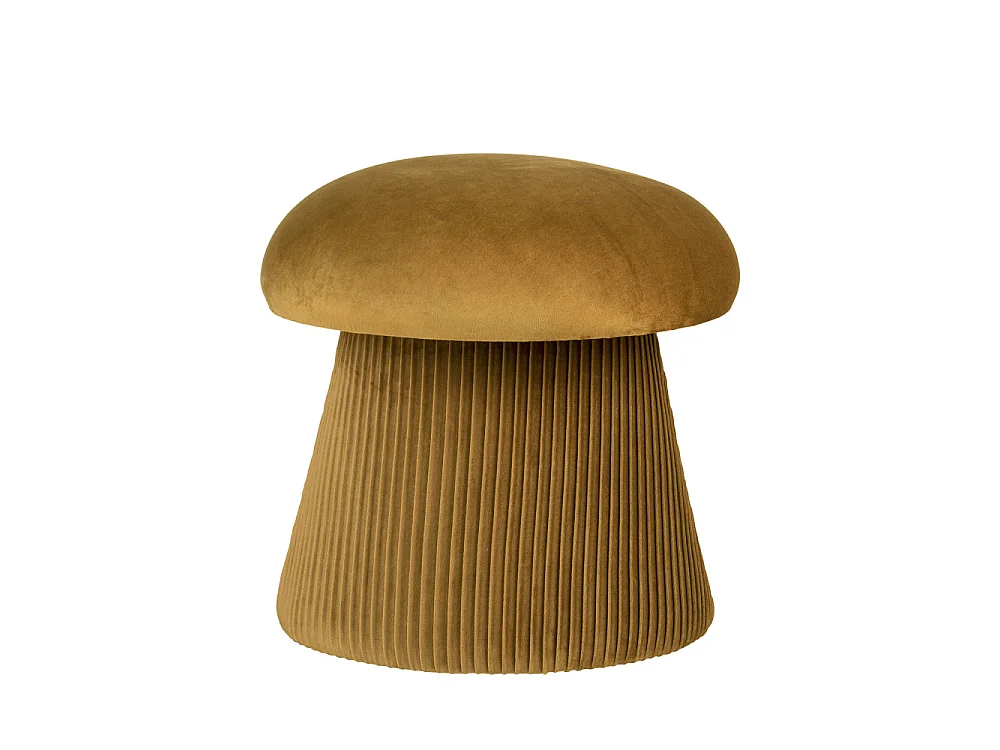 Hampton - Pouf champignon en velours ø39cm - Couleur : Ocre