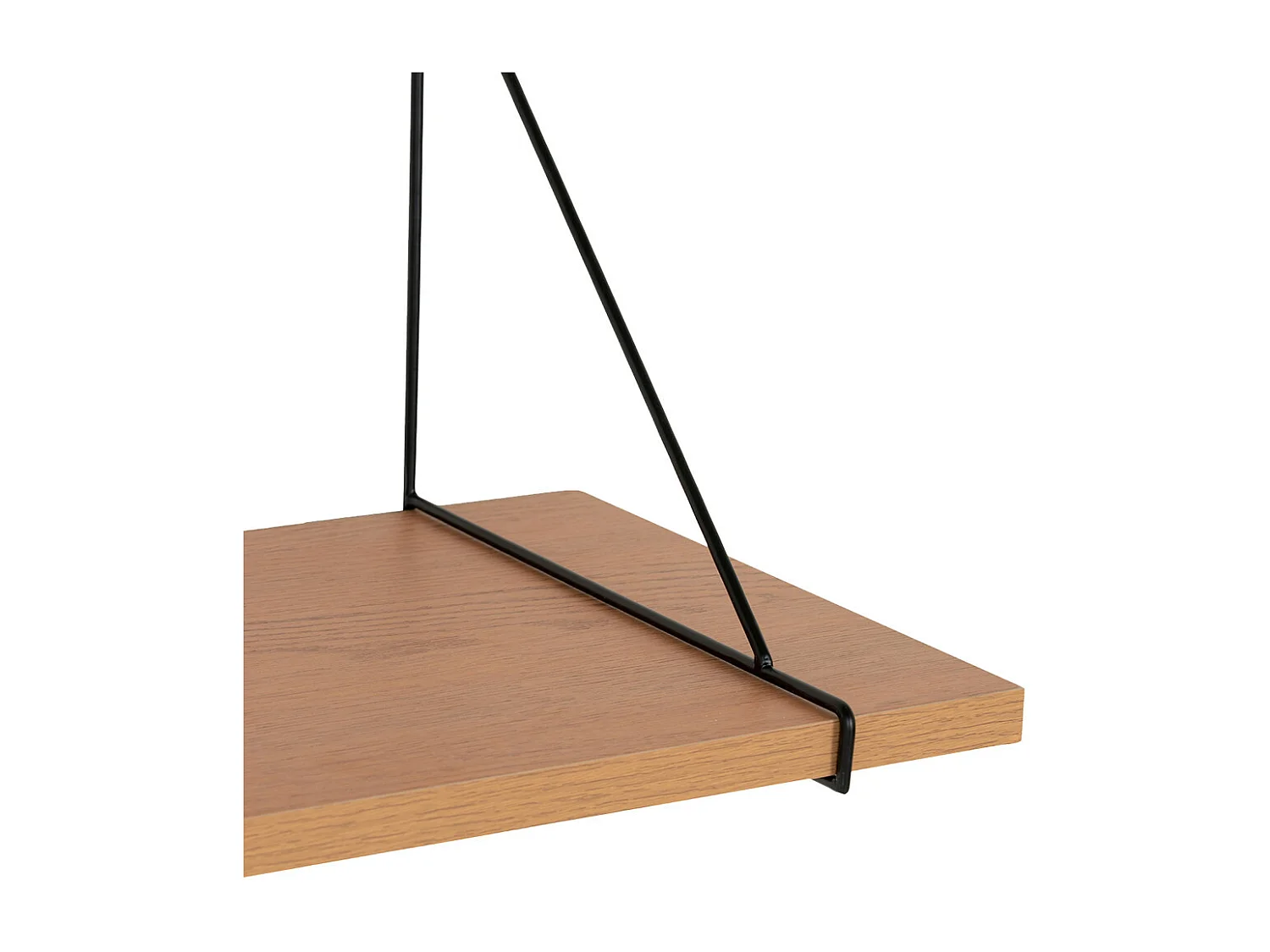 Estante de pared madera y negro 120 x 29 cm