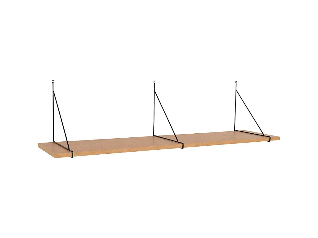 Chiba - Etagère murale en bois et métal L120cm - Bois clair
