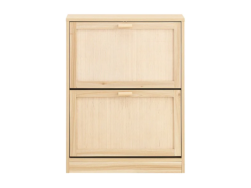 SoBuy Schoenenkast met 2 kleppen, schoenenkist, schoenenrek, schoenenopbergmeubel met 2 deuren, gangmeubel 60 x 24 x 80 cm, FSR160-N