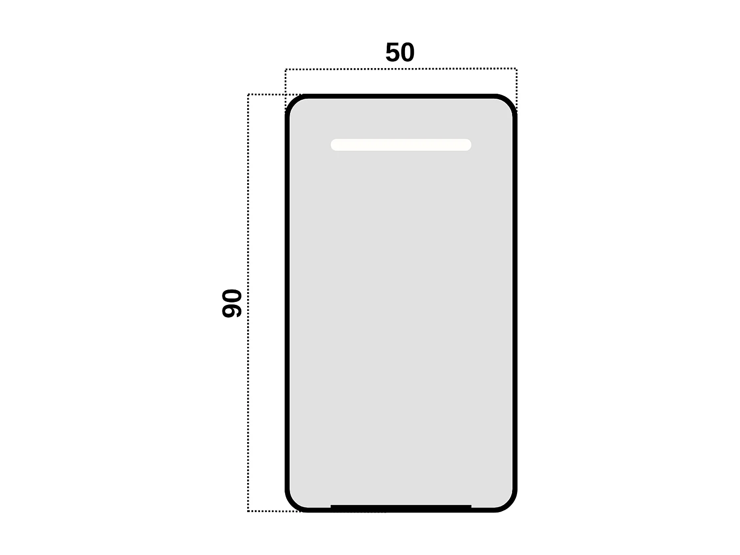 Miroir Salle de Bains Lumineux CONCEPT Anti-Buée et Éclairage Périmétral Triled Chargeur Induction Noir Mat 80x90cm LEDIMEX by SANIZÉO