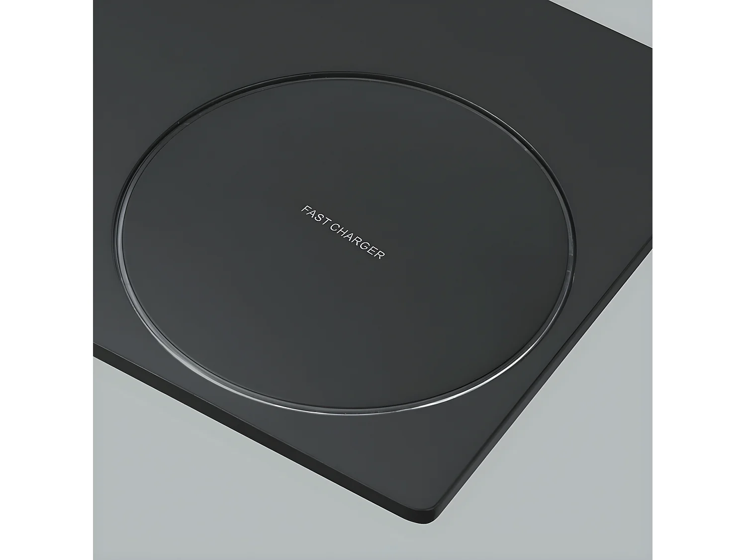 Miroir Salle de Bains Lumineux CONCEPT Anti-Buée et Éclairage Périmétral Triled Chargeur Induction Noir Mat 80x90cm LEDIMEX by SANIZÉO