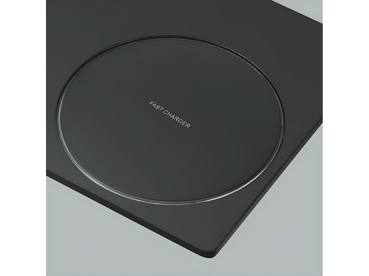 Miroir Salle de Bains Lumineux CONCEPT Anti-Buée et Éclairage Périmétral Triled Chargeur Induction Noir Mat 50x90cm LEDIMEX by SANIZÉO