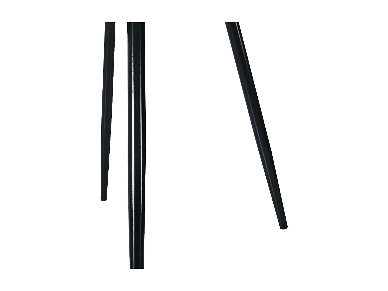 Set van 2 gestoffeerde fluwelen stoelen met rugleuning - zwarte metalen structuur - Beige