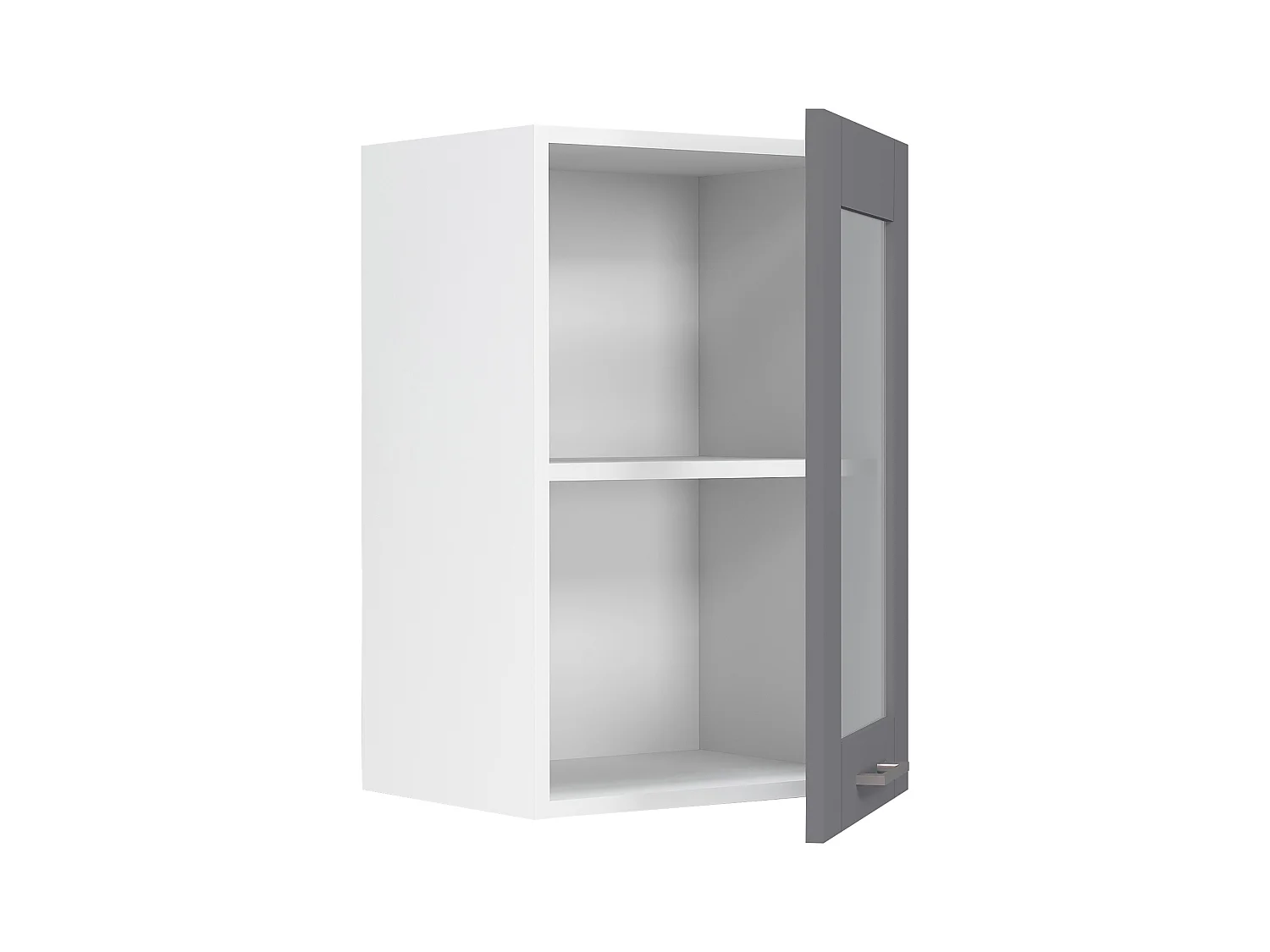 Kitchen furniture hanging cabinet Colura White / Anthracite H. 60 x W. 40 x D. 31 cm