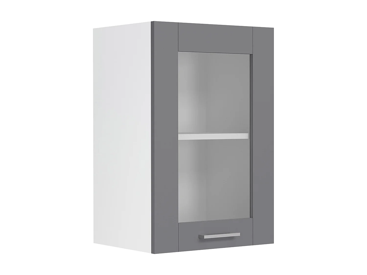 Kitchen furniture hanging cabinet Colura White / Anthracite H. 60 x W. 40 x D. 31 cm