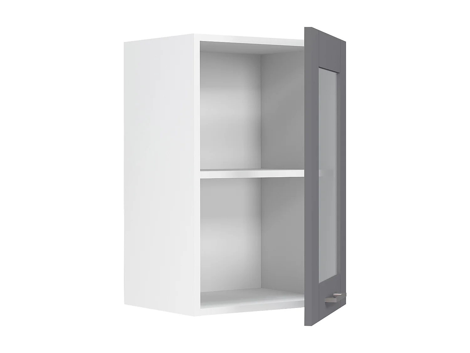Kitchen furniture hanging cabinet Colura White / Anthracite H. 60 x W. 40 x D. 31 cm