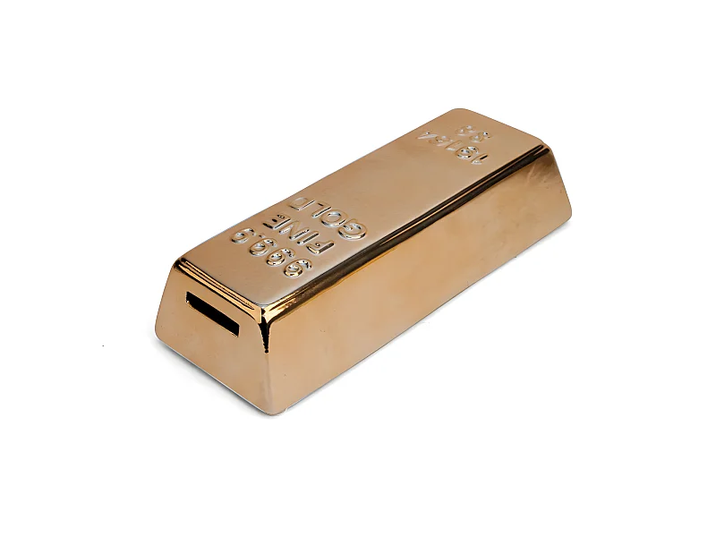 Tirelire Lingot d'or Doré  Kikkerland