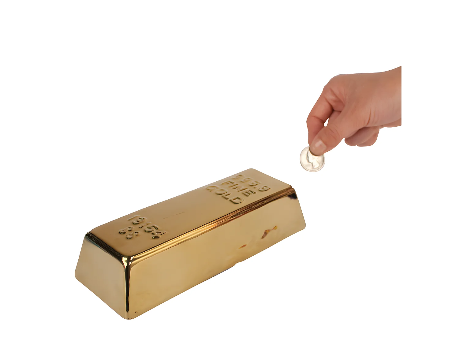 Tirelire Lingot d'or Doré  Kikkerland