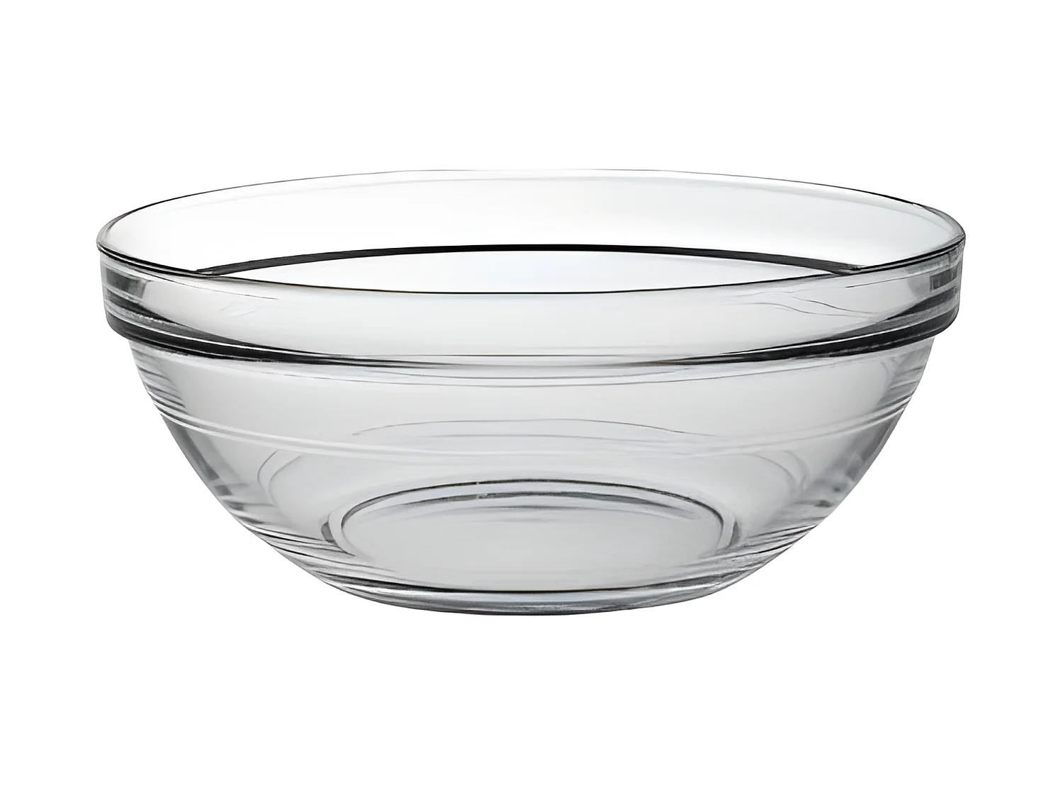 Saladier transparent empilable en verre trempé résistant aux chocs - Lys 17cm 97cl Duralex