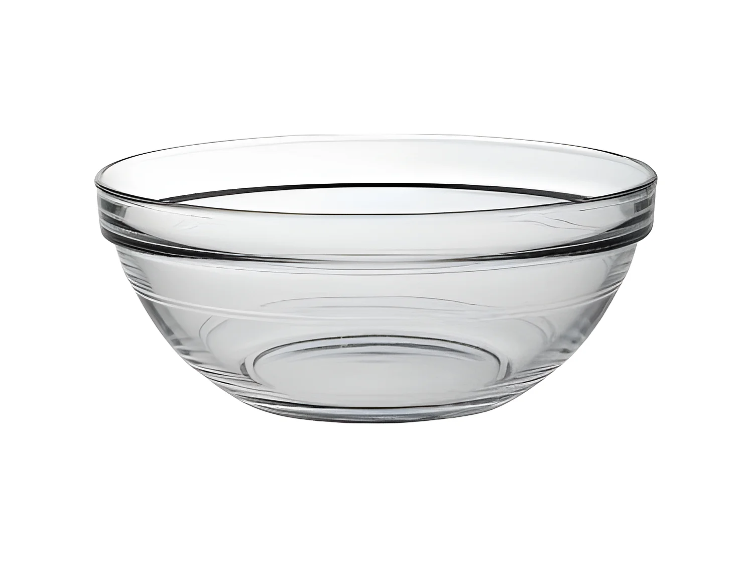 Saladier transparent empilable en verre trempé résistant aux chocs - Lys 17cm 97cl Duralex